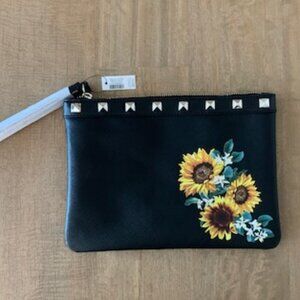 NWT White House Black Market Flower Clutch Purse